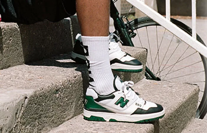 New Balance 550 White Classic Green