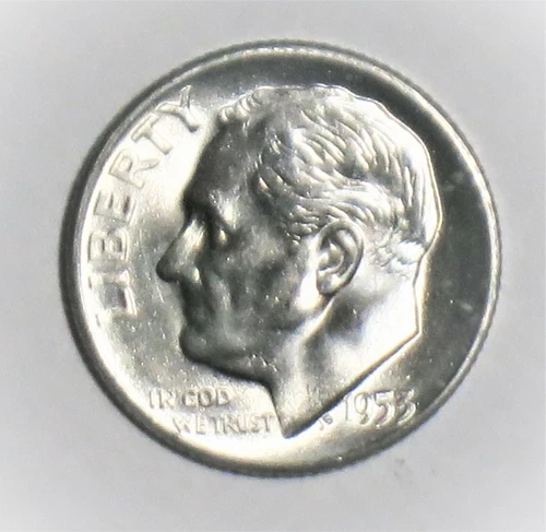 1953 S Roosevelt Dime Uncirculated  from a roll.  D0920