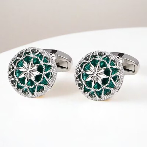 Men Cufflinks Tuxedo Studs Formal Business Wedding Shirt Cuff Buckle - Picture 2 of 3