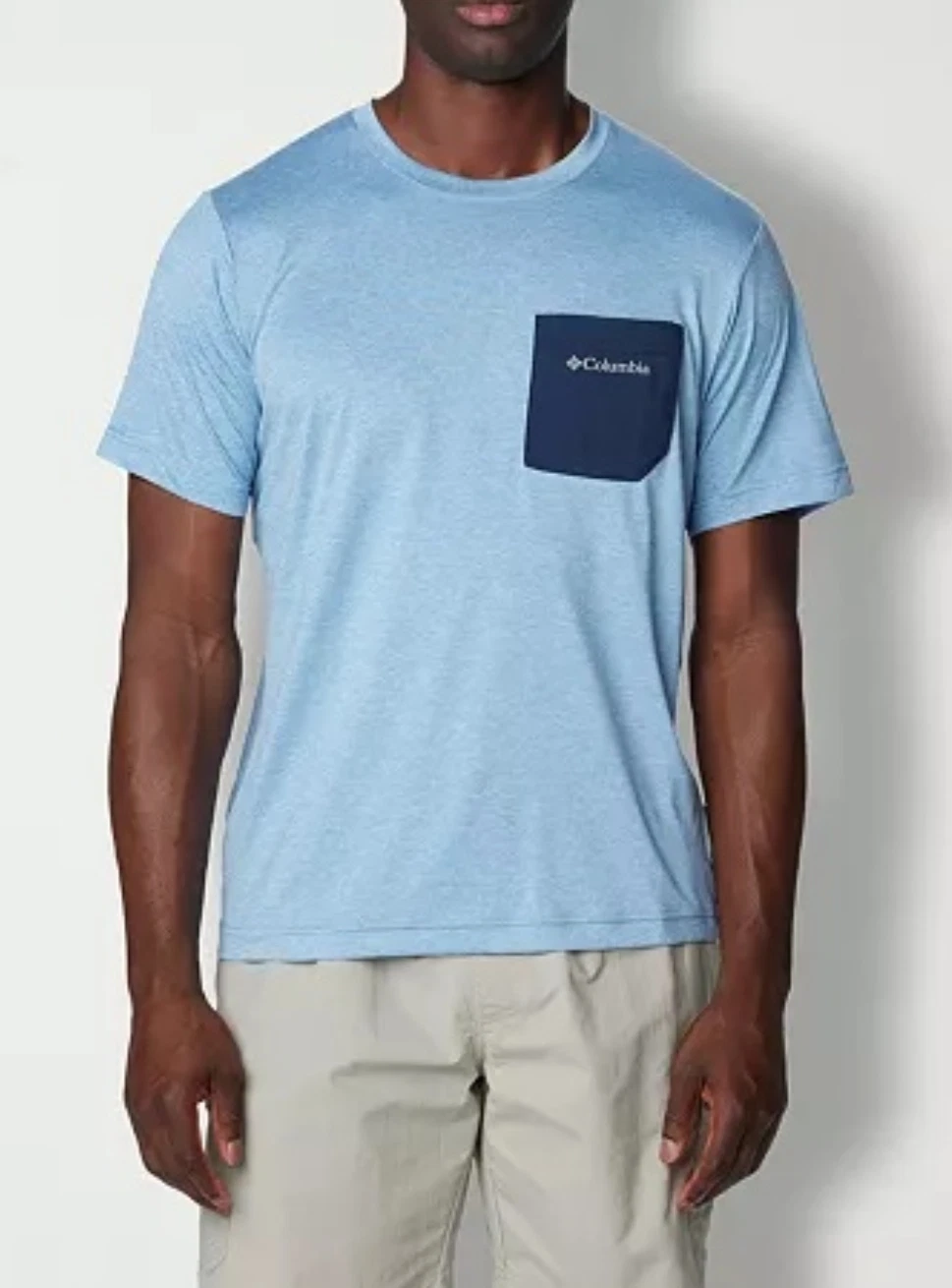 Columbia Men Crew Neck Short Sleeve T-Shirt Skyler Heather Size L
