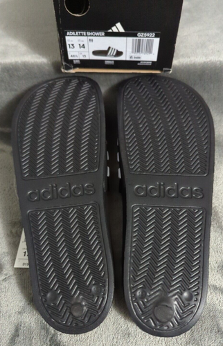 adidas Herren Adilette Duschpantoletten Gr. 13 schwarz/weiß/schwarz GZ5922 Neu im Karton - Bild 4 von 5