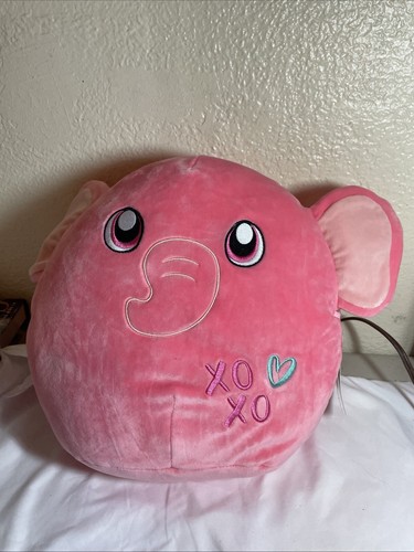 Squishmallow Kellytoy 12 Zoll Ethan rosa Elefant XOXO Herz Plüschkissen EUC v009