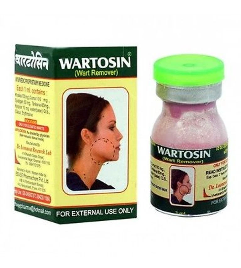Wartosin Herbal Wart Remover Skin Tag Marks Spots Removal - 3 ml