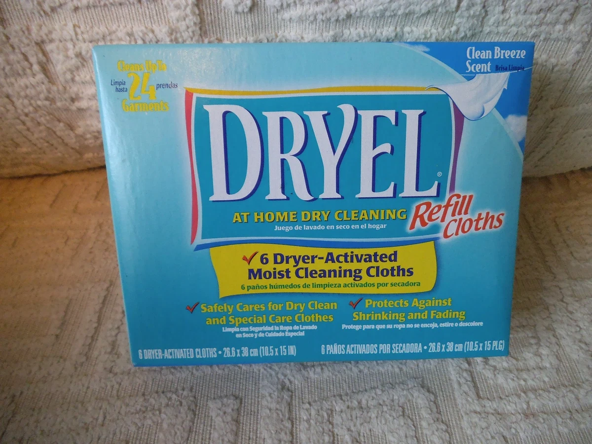 DRYEL 2X THE SIZE LARGER SHEETS REFILL DRY CLEANING 2 BOXES=12 LOADS=48  GARMENTS