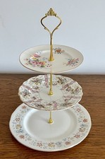 Stunning 3 Tier Cake Stand Vintage China  