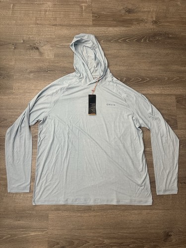 Neu mit Etikett Orvis hellblauer Herrenpullover Größe XL Sun Defense Performance UPF 50 - Bild 1 von 7