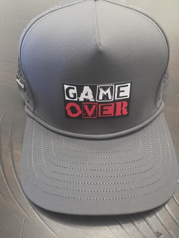 Custom Made PRIMO  "GAME OVER " Adjustable Brand New Grey