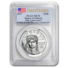 2017 1 oz American Platinum Eagle MS-70 PCGS (FirstStrike®) 2327.29 per troy oz