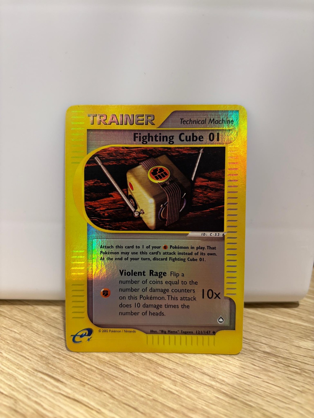 Pokemon Fighting Cube 01 121/147 Aquapolis Reverse Holo NM