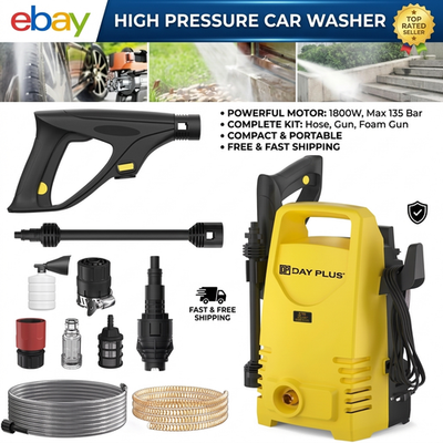 #ad Electric Pressure Washer 5000 PSI High Pressure Washer Adjustable Lance amp; hose $108.17