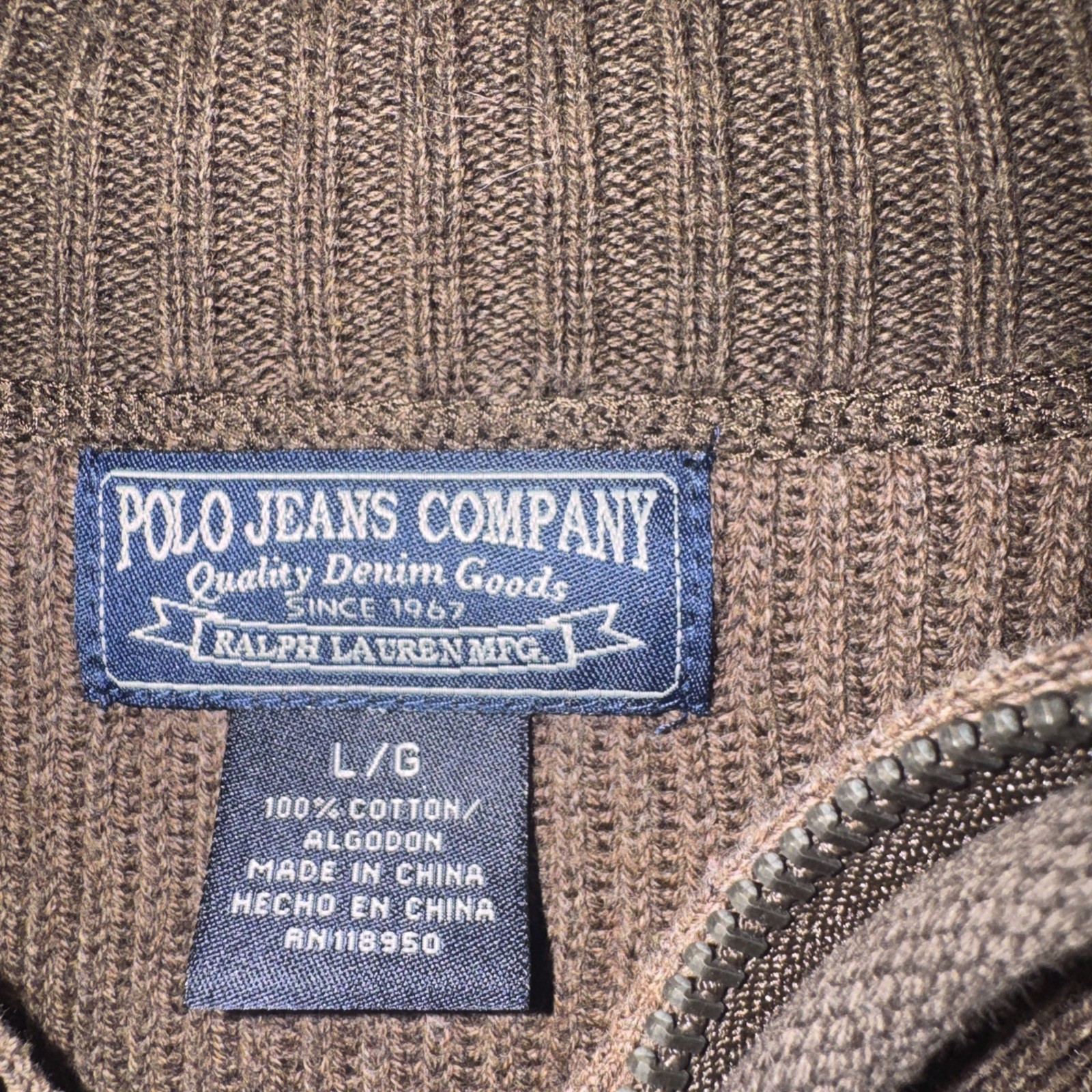 Polo Jeans Co Ralph Lauren MFG Brown Standard Iss… - image 2