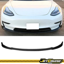 Fits 17-23 Tesla Model 3 Performance Style Front Bumper Lip Splitter Matte Black