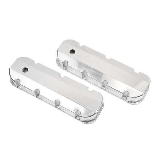Big Block for Chevy Polished Aluminum Fabricated Valve Covers BBC 396 454 Gasket - Picture 4 of 15