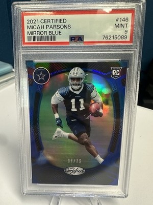2021 Panini Certified - Rookies Micah Parsons #146 Mirror Blue /75 (RC)