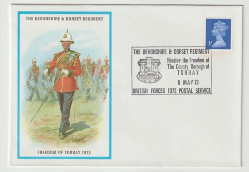 8/5/1973 UK GB Cover - British Military Uniforms No.31 - Devonshire & Dorset Reg
