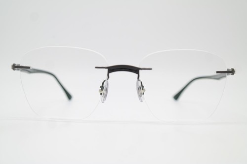 Brille Ray Ban RB 8769 1128 LightRay Frau Silber Schwarz Randlos Brillengestell - Bild 1 von 6