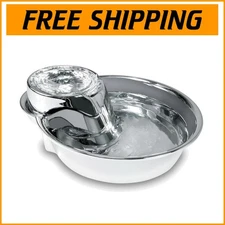 Raindrop Design Stainless Steel Pet Drinking Fountain - Ultra Quiet & Clean