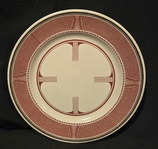 Mimbreno Railroad 9 3/4 Plate Atcheson Topeka & Santa Fe Super Chief Dining Car