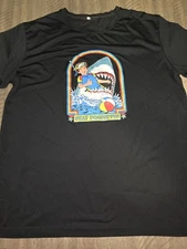 Stay Positive Shark T Shirt Funny Sarcastic Shark Attack Cartoon Vintage Tee