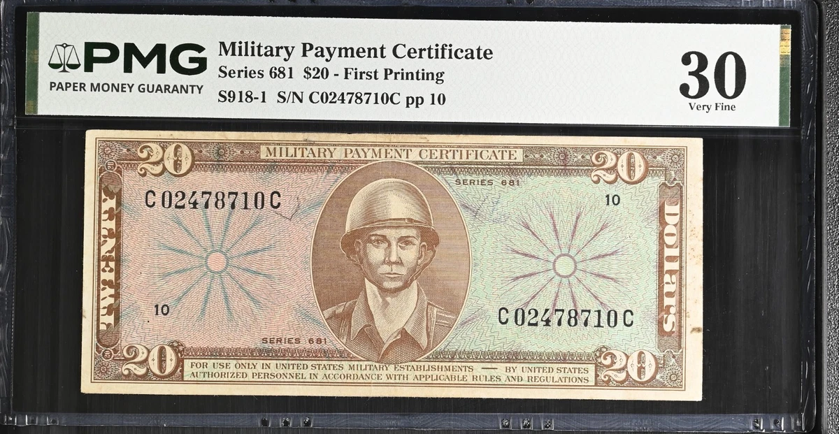 $20 US Military Payment Certificates for sale | eBay