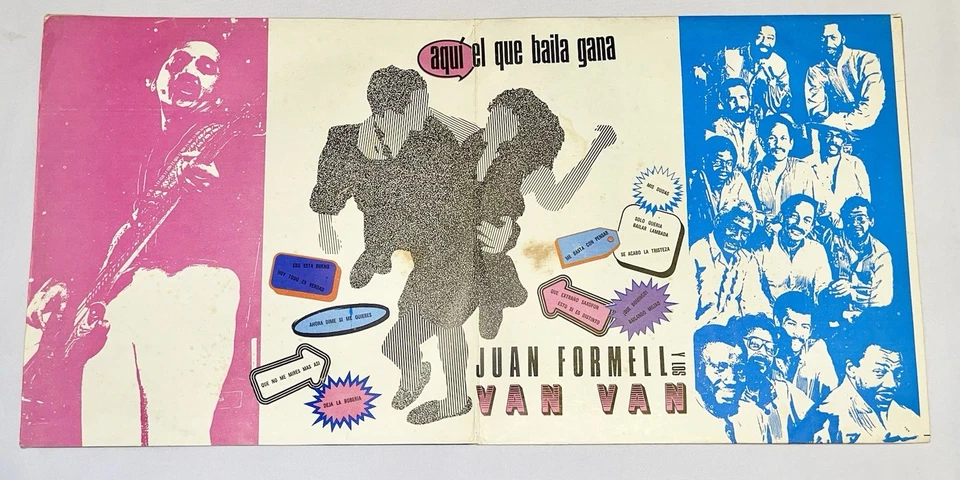 Juan Formel & Los Van Van – Aquí El Que Baila Gana - 2 LP Areito Cuba 1990 Gat - Imagem 2 de 4