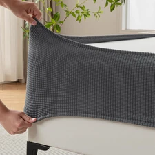 Jacquard Fabric Box Spring Cover,Super Stretchy Wrap around 4 Sides Elastic Bed 