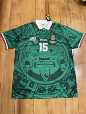 New! 1998 World Cup Mexico Retro Home Jersey 4XL Slim Hernandez, Green ABA Sport