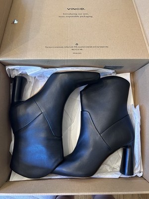 Vince Harlow Leather Boot, Black, Size 8.5 / 39 (NEW WITH TAGS)