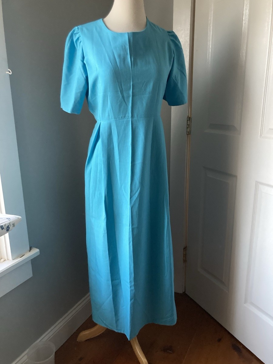 S Handmade Blue Authentic Amish Long Pleated Dress costume Handmaids Tale  Wife