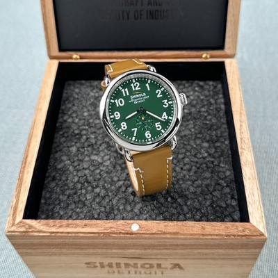 Shinola Runwell Watch 41mm Green Dial Argonite 1069 Men's Watch S0120242428