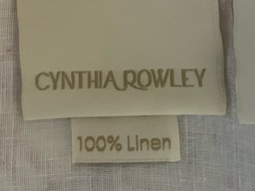 CYNTHIA ROWLEY SZ L 100% Linen V NECK Empire Waist Short Sleeve Dress or Tunic - Picture 9 of 11