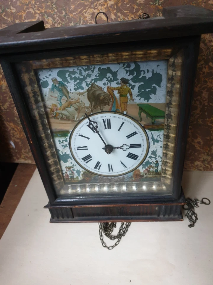 Pendule mural carillon fôret noire Napoleon III a restaurer - Photo 3/4