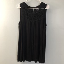 Torrid Women’s Sleeveless Lace Dress Size 1 Knit Super Soft Black Solid Spandex