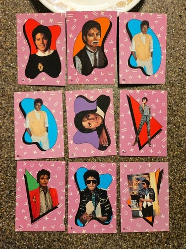 1984 Michael Jackson Stickers 9 Sticker Lot!