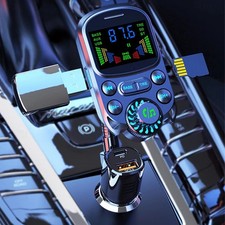 Car Bluetooth FM Transmitter Radio MP3 Wireless Adapter Hands-Free 3Port Charger