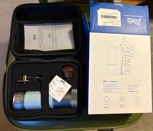 Brand New Bincoo Portable Coffee Bean Grinder Manual Stainless Steel Gray