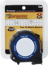 FastCap ProCarpenter True32 Metric Reverse Measuring Tape - 4.9 m, Blue,White 