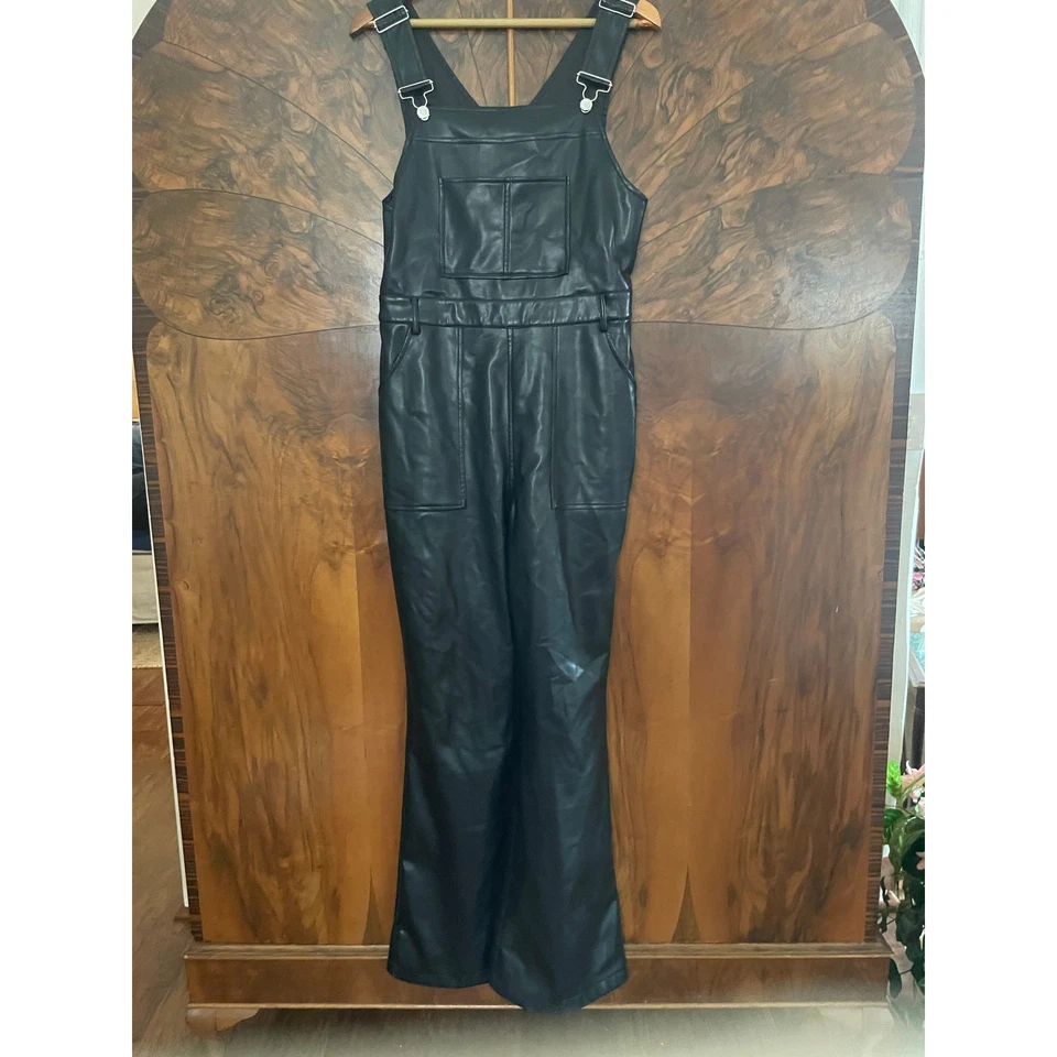 Macacão SEVEN FOR ALL HUMANITY Couro Sintético Médio/M Preto - Imagem 3 de 4