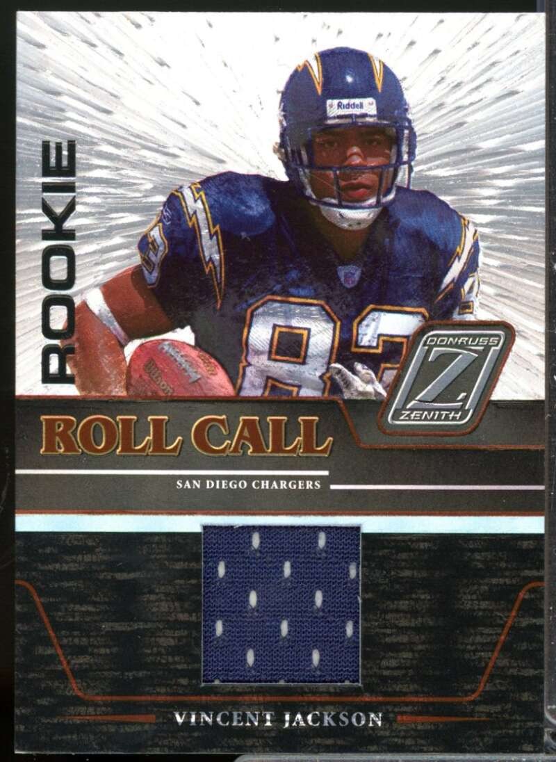 Vincent Jackson Card 2005 Zenith Rookie Roll Call Jerseys #RC29 