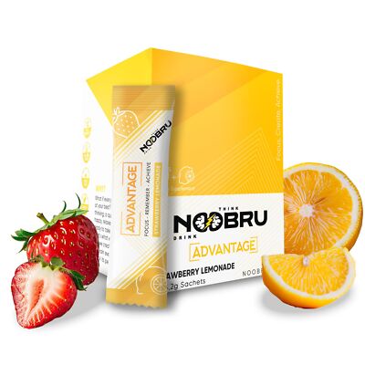 Noobru Advantage Nootropic Brain Supplement 20 Sachets Strawberry