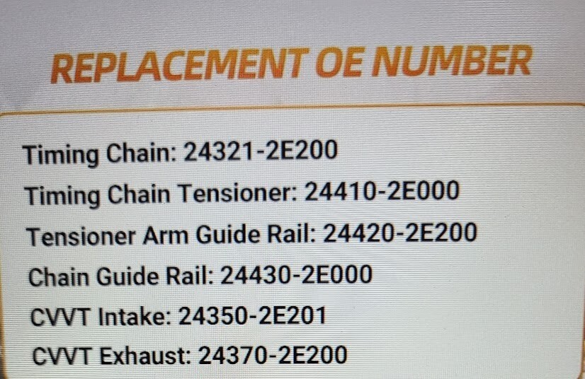YDMON engine timing chain 24321-2E200 24350-2E201 24370-2E200