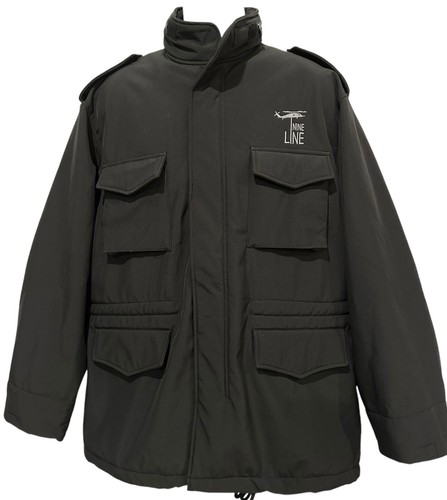 Rothco Field Mens Jacket M-65 Shell Black Epaulets Zip Hood Adj Waist Hem M