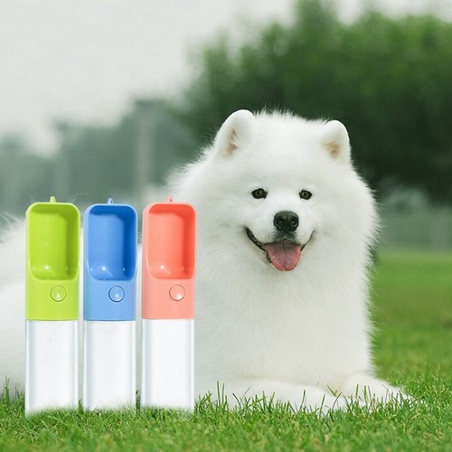 Portable Pets Dog Water Bottle Travel Outdoor Water Drink Dispenser Bowl Feeder - Picture 2 of 11