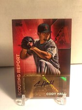 Cody Hall Topps 2016 Series 2 Scouting Report Rookie Auto #SRA-CH Diamondbacks