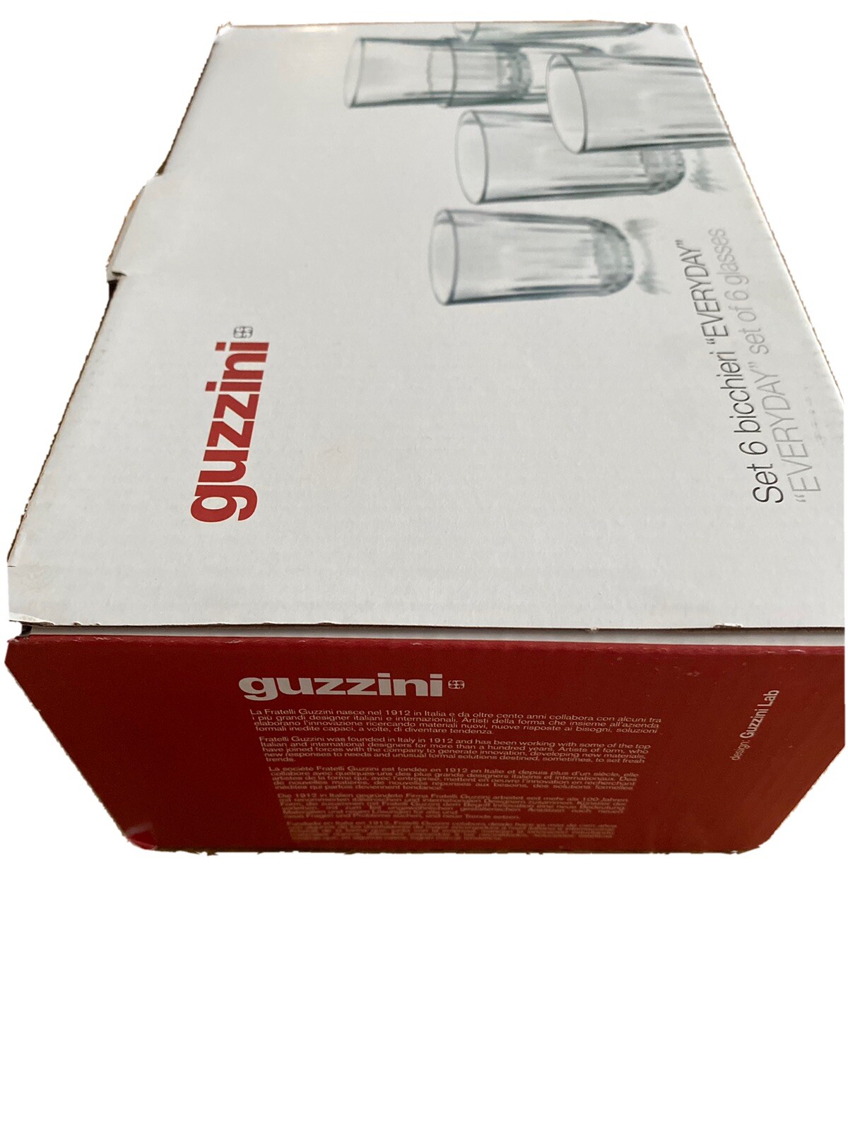 Guzzini - Gocce, Set 6 Bicchieri Trasparenti EVERYDAY, 8,5 x h9 cm - Nuovo