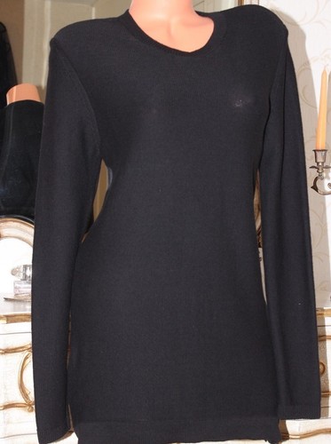 Black Ladies Jumper Sweater Tunic Size 