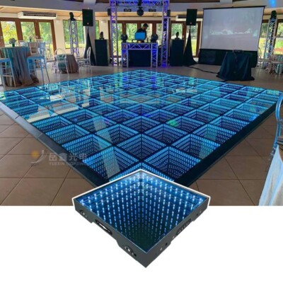 4Pcs/Lot RGB LED Dance Floor With 3D Mirror Abyss For Disco DJ Stage Lighting