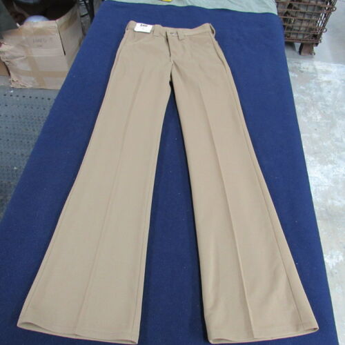 Lee Riders Deadstock New TAN1960's-70's 100% poly WAIST SIZE 38x30 (RT) - Picture 1 of 9