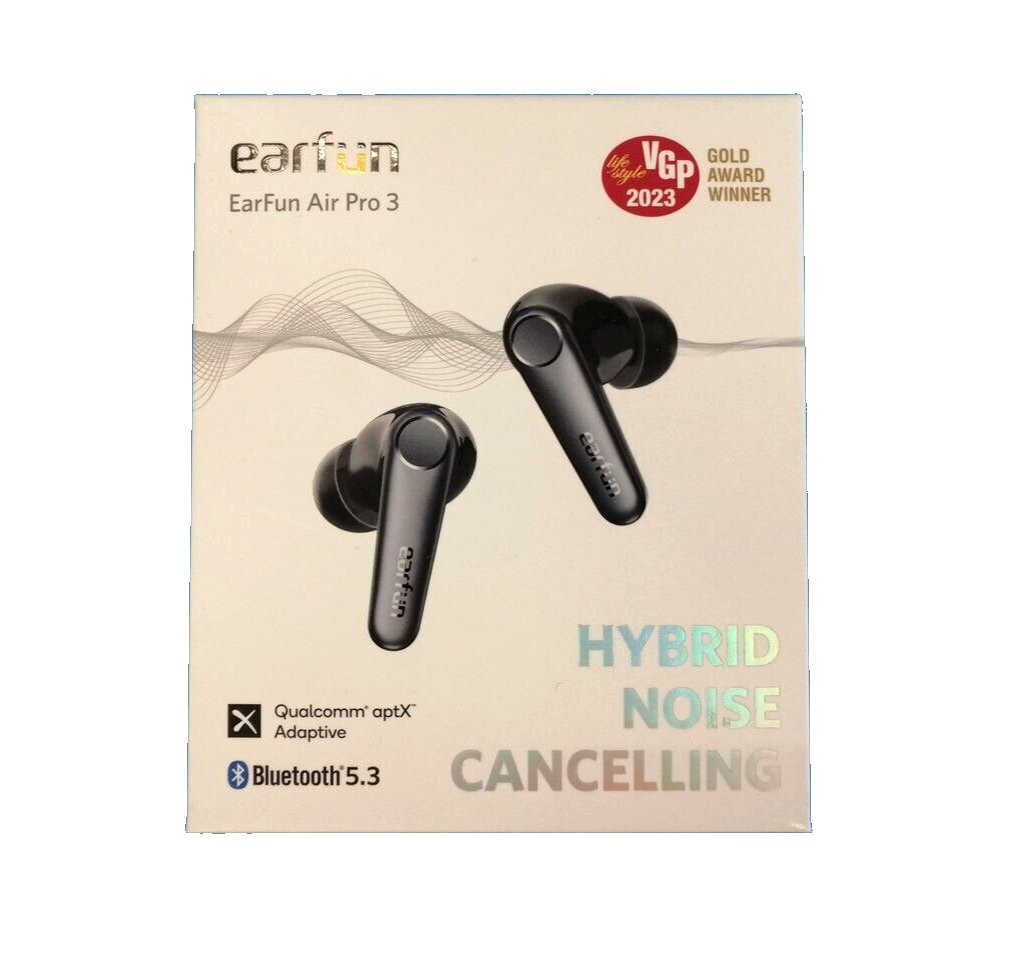 EarFun Air Pro Black Noise Cancelling Earbuds Adaptive Sound