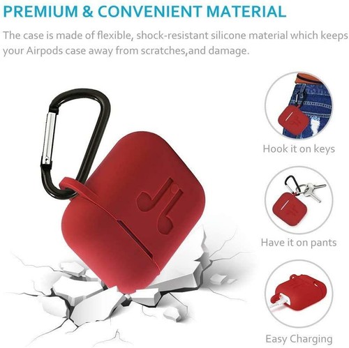 new Earpod Silicone Case Cover Protective for Apple Airpods Charging Case Clip - 第 10/15 張圖片
